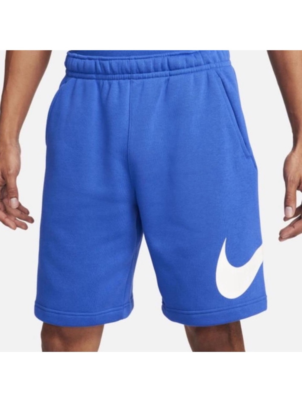 Nike Royal Blue Athletic Shorts with White Swoosh•S